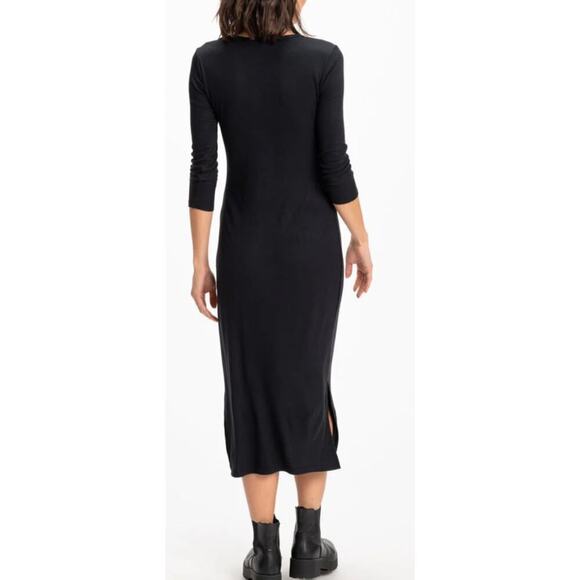 Threads 4 Thought Lois Feather Rib Henley Dress, - Picture 3 of 8